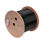 Кабель витая пара Rexant U/UTP, CAT 6, PE, 4PR, 23AWG, OUTDOOR, SOLID, черный, 305м, фото 1