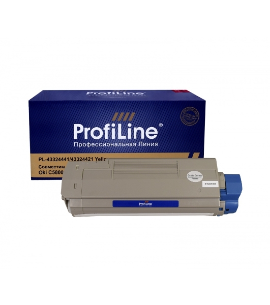 Картридж ProfiLine PL-43324441/43324421 для принтеров Oki C5800 Yellow 5000 копий