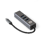 USB-концентратор ExeGate DUB-4TC (кабель-адаптер USB Type C --> 4xUSB3.0, Plug&Play, серебристый), фото4