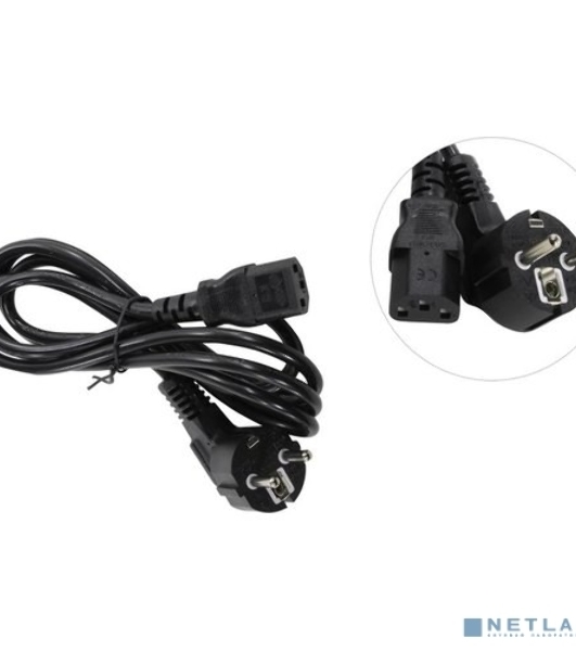 Кабель питания ExeGate Power PC-1,8P (Евровилка угл. Schuko->С13) VDE-250V-3*0.75-CU, 10A, 1.8м