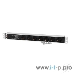 Блок розеток Rem-10 без шнура с фил. и инд., 7 Schuko, вход IEC 60320 C14, 10A, алюм., 19' (R-10-7S-FI-440-Z), фото8