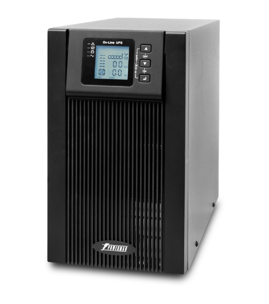 Источник бесперебойного питания PowerMan Online 2000VA черный (Online-Double conversion/LCD Display/USB/Software/RJ11/45,RS-232)