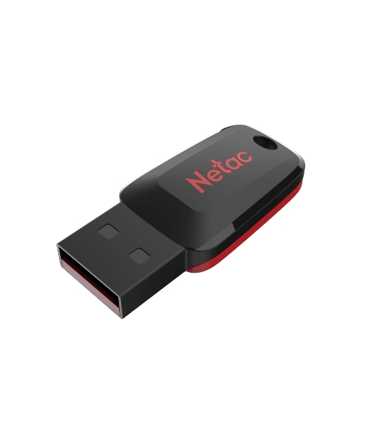 Флешка USB Netac U197 (NT03U197N-032G-20BK), 32Gb, USB 2.0, R/W 25/10, черный/красный