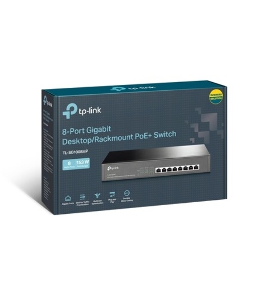 Коммутатор TP-Link TL-SG1008MP 8-портовый настольный/монтируемый в стойку гигабитный коммутатор с 8 портами PoE+