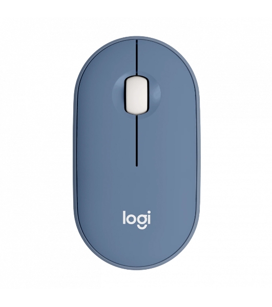 Мышь беспроводная Logitech Pebble M350 синий, 1000 dpi, радиоканал, Bluetooth, USB, кнопки - 3