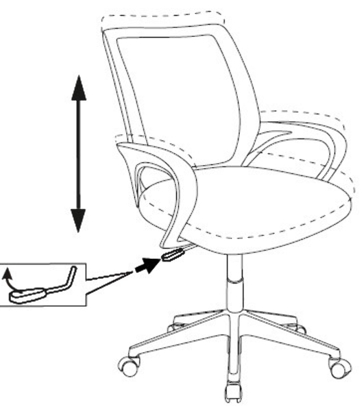 Кресло Бюрократ CH-W695NLT TW-04 TW-12 темно-серый, сетка/ткань, 120 кг, механизм качания