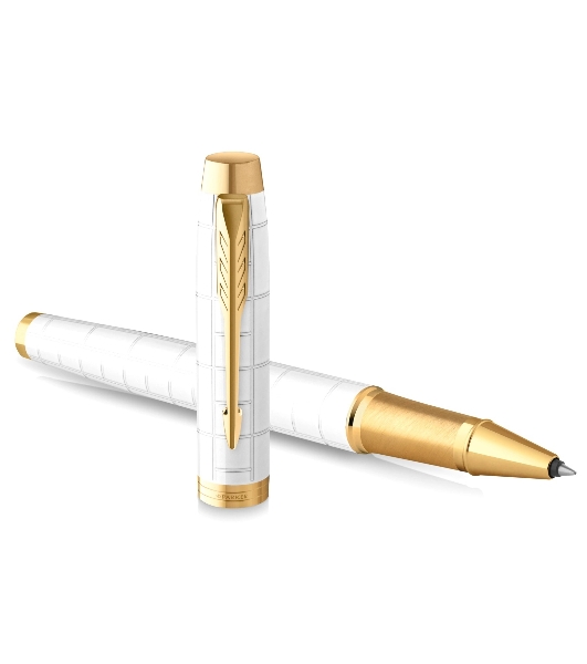 Ручка роллер Parker IM Premium T318 (CW2143646) Pearl GT, F, черные чернила, подарочная коробка