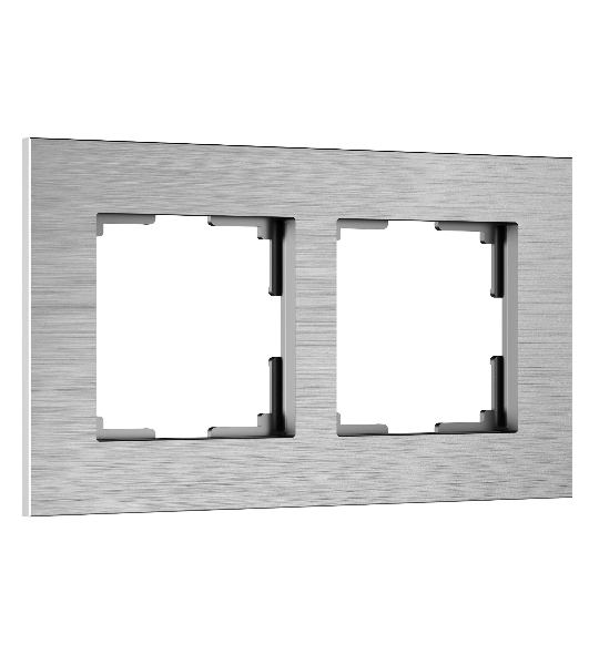 Рамка на 2 поста  AluMax (алюминий) W0023506