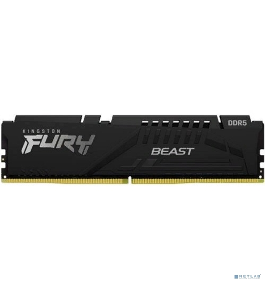 Оперативная память Kingston Fury Beast, DDR5, 32GB (1x32 GB), 6000 MHz, CL36, DIMM, радиатор, черный