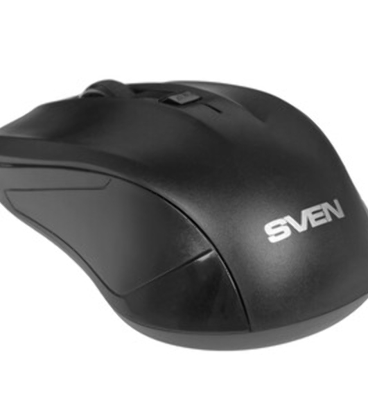 Мышь беспроводная SVEN RX-270W черный, 1600 dpi, радиоканал, USB, кнопки - 4
