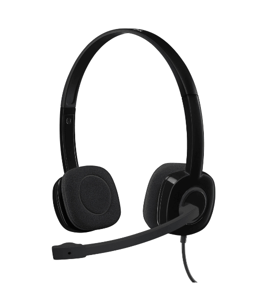 Гарнитура Logitech H151 чёрный, проводная, 3.5 мм
