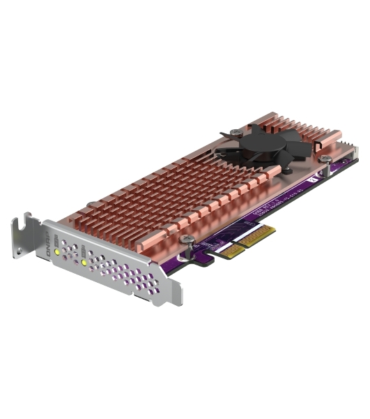 Плата расширения QNAP QM2-2P-244A Dual M.2 22110/2280 SATA SSD expansion card (PCIe Gen2 x2), Low-profile bracket pre-loaded, Low-profile flat and Full-height are bundled (shorter version to support TVS-x82/TS-x77 PCIe slot 2 & slot 3)