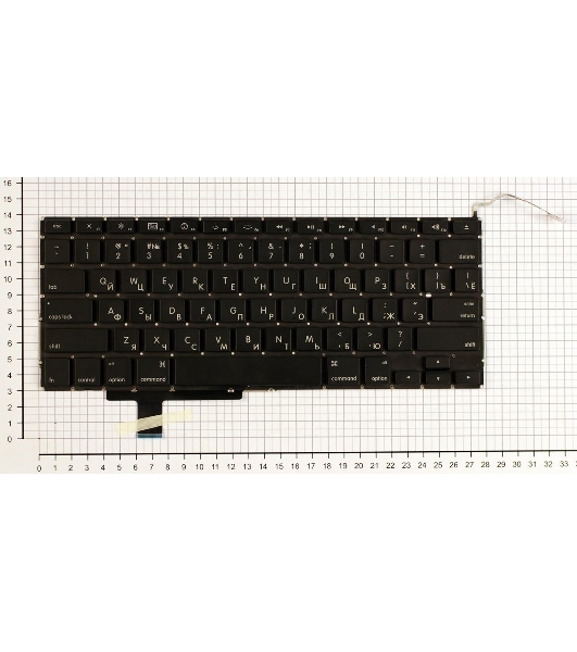 Клавиатура для ноутбука Macbook A1297 черная, плоский Enter