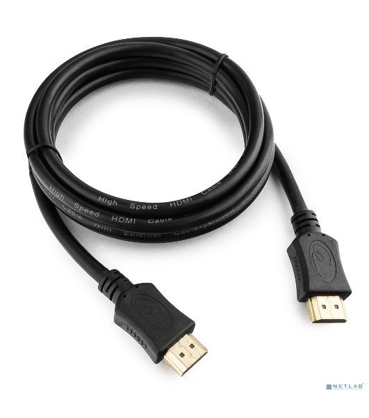Кабель HDMI Cablexpert CC-HDMI4L-1.5M, 19M/19M, v2.0, Light, позол.разъемы, экран, 1.5м, черный, пакет