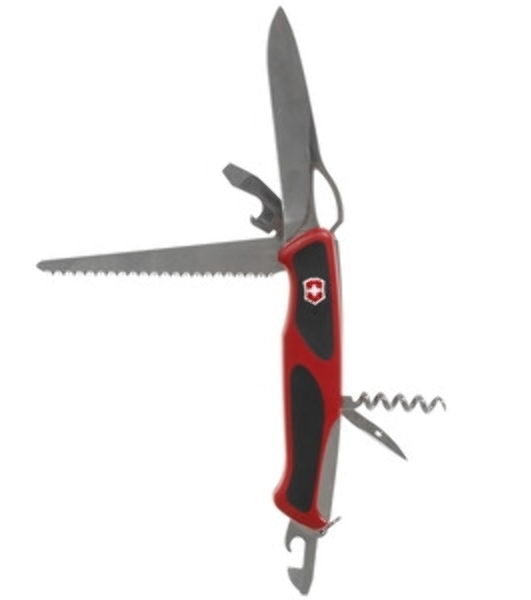 Нож перочинный Victorinox RangerGrip 79 (0.9563.MC) 130мм 12функций красный/черный карт.коробка
