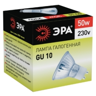 Лампа галогенная ЭРА GU10-JCDR (MR16) -50W-230V(10/200/4800)