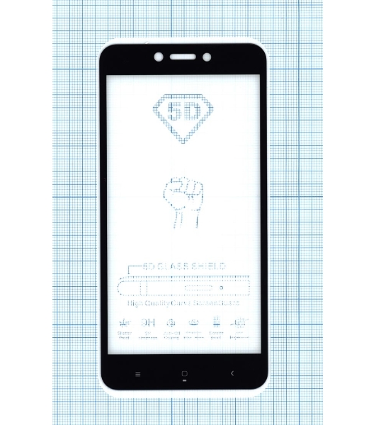 Защитное стекло 'Полное покрытие' для Xiaomi Redmi Go черный