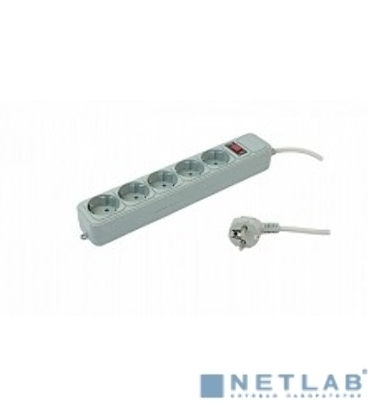 Сетевой фильтр PC Pet AP01006-1.8-GR 1.8 м, 5 розеток, серый