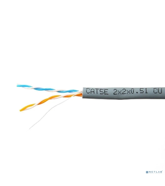 Кабель SkyNet Premium UTP indoor 2x2x0,51, медный, FLUKE TEST, кат.5e, однож., 305 м, box, серый