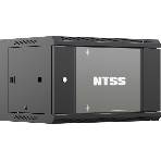 Шкаф коммутационный NTSS NTSS-W6U6045GS-BL настенный 6U 570x450 мм пер. дв. стекл 60 кг черный 350 мм 18 кг 220 град. 370 мм IP20 сталь, фото4