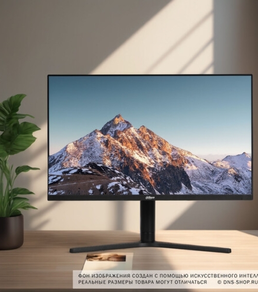 Монитор 23.8' Dahua DHI-LM24-A201I IPS 1920x1080, 100 Гц, 5 мс, 16:9, 250 кд/м², HDMI 1.4, VGA, черный