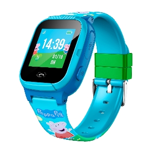 Детские умные часы Jet Kid Peppa Pig, 1.2' TFT (TN), Wi-Fi, Bluetooth 4.0, IP64, голубой