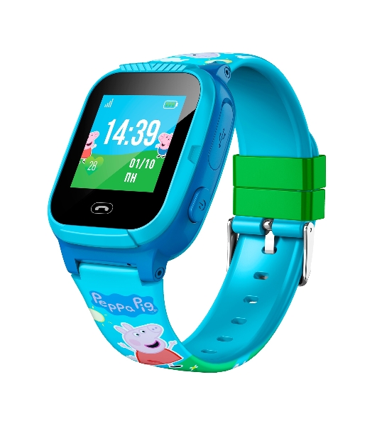 Детские умные часы Jet Kid Peppa Pig, 1.2' TFT (TN), Wi-Fi, Bluetooth 4.0, IP64, голубой