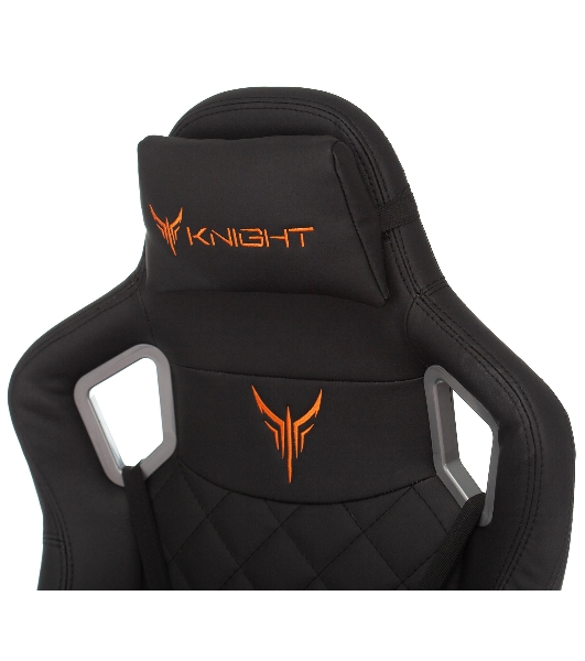 Кресло игровое Knight TITAN черный ромбик эко.кожа с подголов. крестовина металл