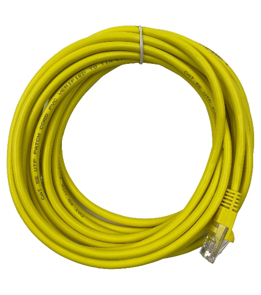 Патч-корд Buro UTP 4 пары cat5E CCA molded 5м желтый RJ-45 (m)-RJ-45 (m)