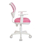 Кресло компьютерное Бюрократ CH-W797/PK/TW-13A TW-13A розовый, спинка сетка, сиденье розовый, колеса белый/розовый, пластик белый, фото18