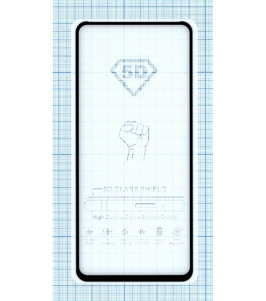 Защитное стекло 'Полное покрытие' для Xiaomi Poco F2 Pro черный