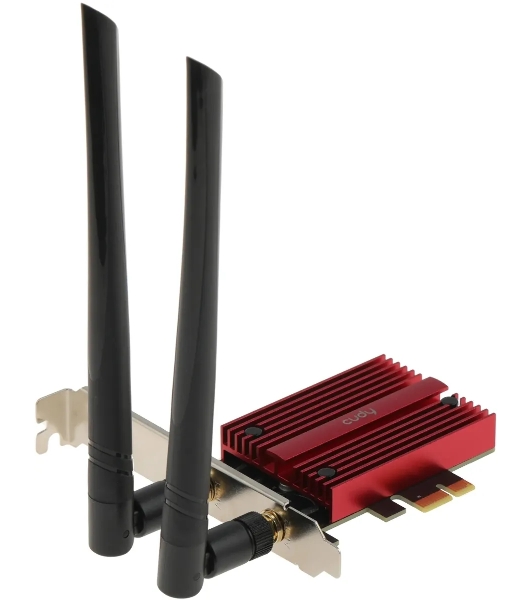 Сетевой адаптер Wi-Fi + Bluetooth Cudy WE3000S АХ5400 PCI Express (ант.внеш.съем) 2ант.