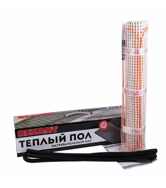 Теплый пол (нагревательный мат) Rexant Extra, площадь 3,5 м2 (0,5 х 7,0 метров), 560Вт, (двух жильный)