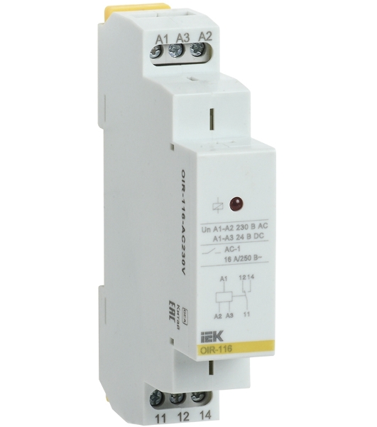 Реле промежуточное OIR 1 конт. (16А) 230В AC IEK OIR-116-AC230V