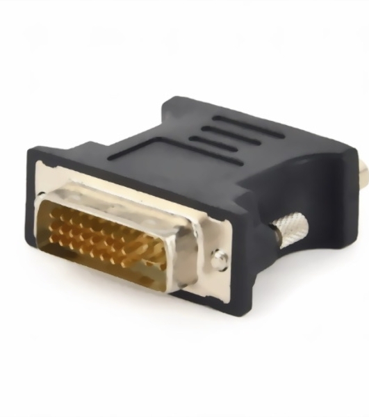 Переходник DVI-VGA Cablexpert A-DVI-VGA-BK, 29M/15F, черный, пакет