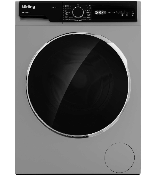 Стиральная машина Korting KWD 58L1496S серебристый, загрузка фронтальная 9 кг, 1400 об/мин., класс: А