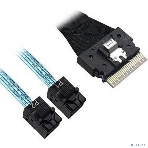 Кабель Broadcom 05-60003-00 Slimline SASx8 (SFF8654) -to- 2 SAS HD x4 (SFF8643)+ SFF9402, 1M, фото8