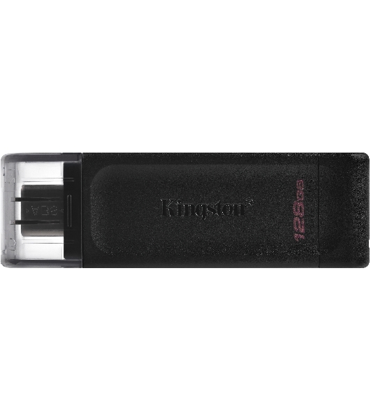 Флешка USB Kingston DataTraveler DT70 (DT70/128Gb), 128Gb, USB Type-C 3.2, R/W 70/45, черный