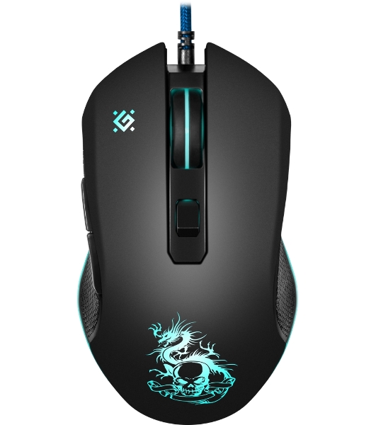 Мышь проводная Defender Sky Dragon GM-090L черный, 3200 dpi, USB, кнопки - 6