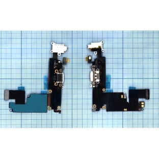 Шлейф разъема питания с аудио-разъемом для iPhone 6 Plus белый