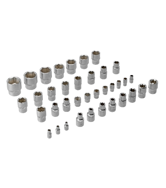 Набор инструментов Denzel 1/2', 1/4', CrV, S2, пластиковый кейс, 122 предмета