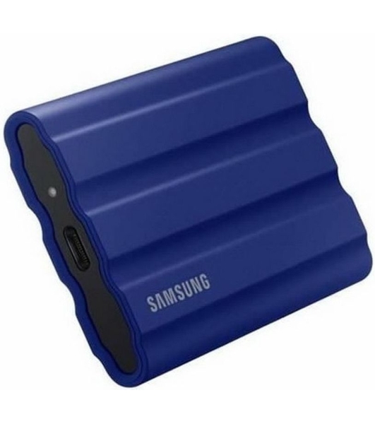 Внешний SSD Samsung T7 Shield, 2TB, USB 3.2 Gen 2 Type-C, R/W 1050/1000, синий
