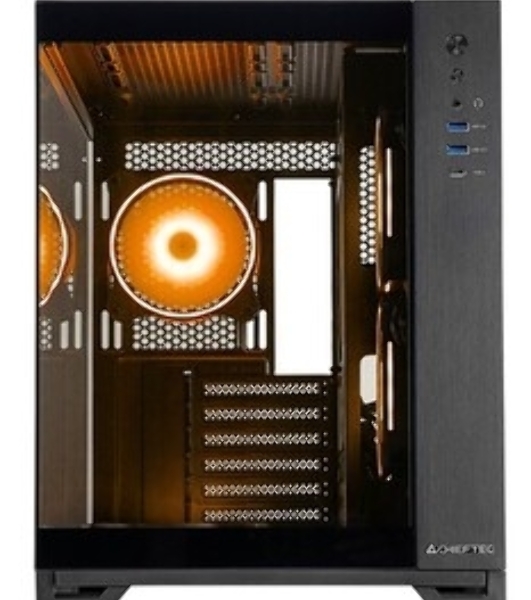 Компьютерный корпус Chieftec Visio черный без БП ATX 2x80мм 4x120мм 2x140мм 1xUSB 2.0 2xUSB 3.0 audio bott PSU