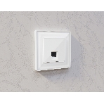Комплект механизма компьютерной розетки ALFA Белый глянец RJ-45(8P8C) CAT6 с шторкой QUANT (AP1120, VM188) MA112010, фото6