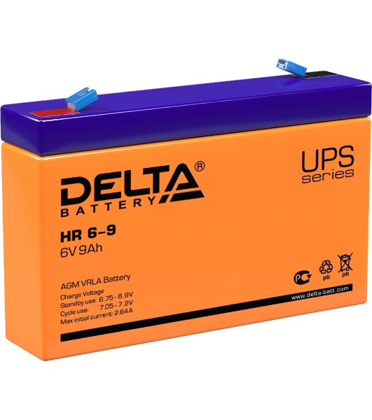 Батарея для ИБП Delta HR 6-9 (634W) (6V, 9Ah)