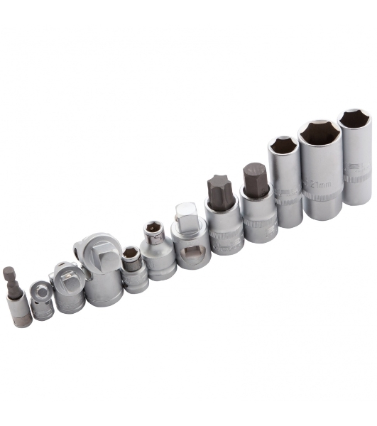 Набор инструментов STELS 141151/4'' 3/8'' 1/2'' cr-v s2 усиленный кейс 216 предм.