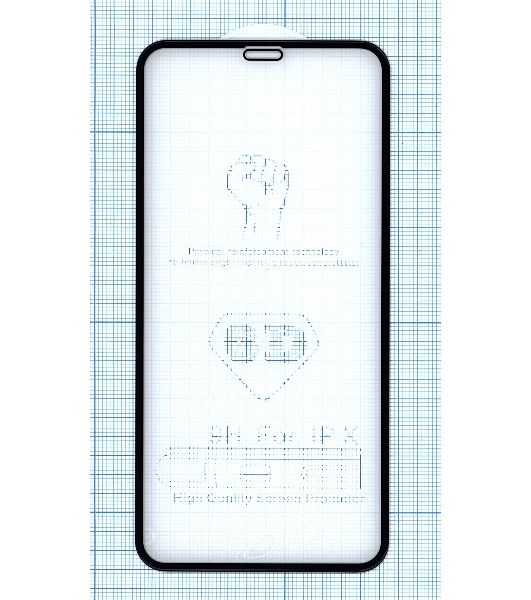 Защитное стекло 4D для Apple iPhone X черный