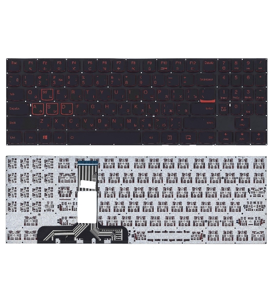 Клавиатура для ноутбука Lenovo Legion Y520 Y520-15IKB черная без рамки