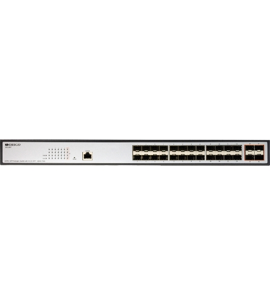 Коммутатор ORIGO Managed L3 Switch 24x1000Base-X SFP, 4x10Gbase-X SFP+, RJ45 Console, 19' w/brackets