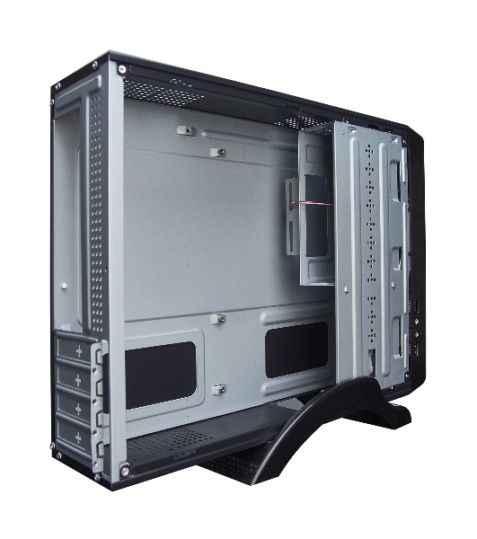 Компьютерный корпус ExeGate EX268702RUS MiniITX ExeGate MI-209 Black, miniITX/mATX, (без БП), 2хUSB, Audio